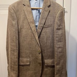 JCrew brown lightweight herringbone men’s blazer